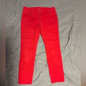 LOFT Women's Vibrant Red Straight Leg Jeans